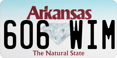 AR license plate 606WIM