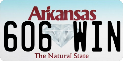 AR license plate 606WIN