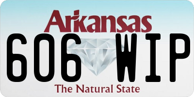 AR license plate 606WIP