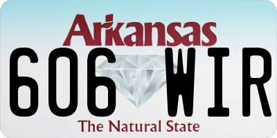 AR license plate 606WIR