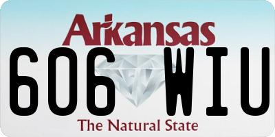 AR license plate 606WIU