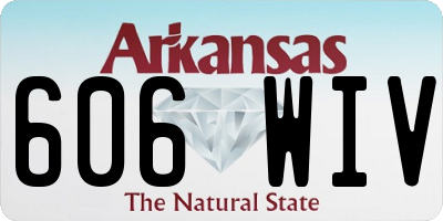 AR license plate 606WIV
