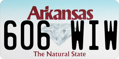 AR license plate 606WIW