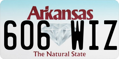 AR license plate 606WIZ