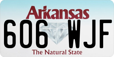 AR license plate 606WJF