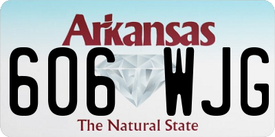 AR license plate 606WJG
