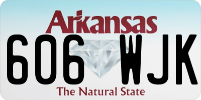 AR license plate 606WJK