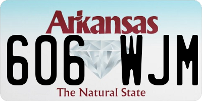 AR license plate 606WJM