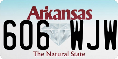 AR license plate 606WJW