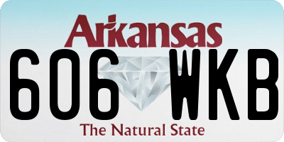 AR license plate 606WKB
