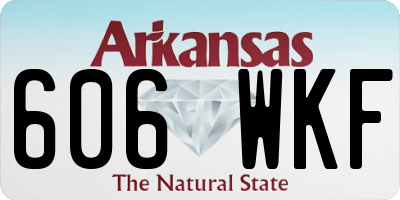 AR license plate 606WKF