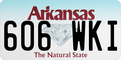 AR license plate 606WKI