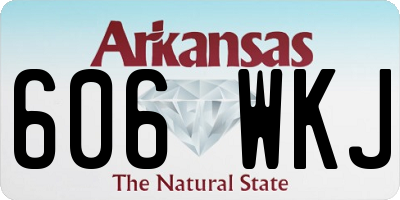AR license plate 606WKJ