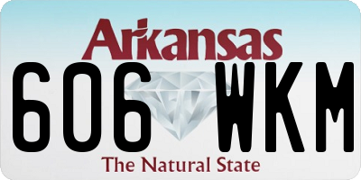 AR license plate 606WKM