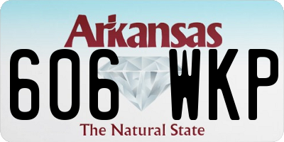 AR license plate 606WKP