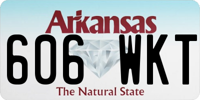 AR license plate 606WKT