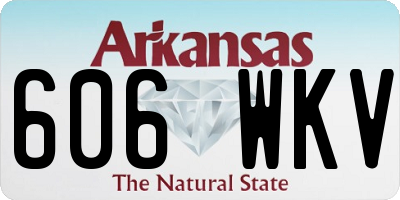 AR license plate 606WKV