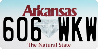 AR license plate 606WKW