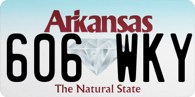 AR license plate 606WKY
