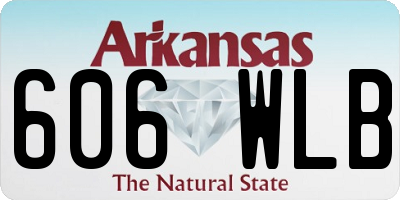 AR license plate 606WLB