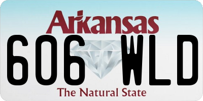AR license plate 606WLD