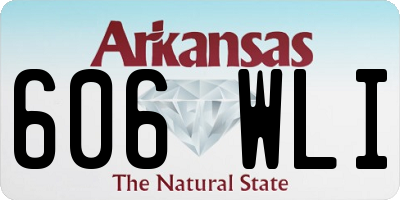 AR license plate 606WLI