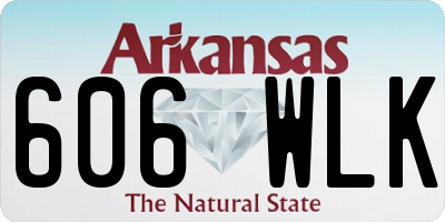 AR license plate 606WLK