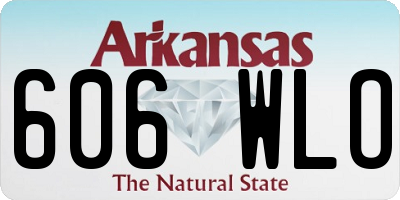 AR license plate 606WLO