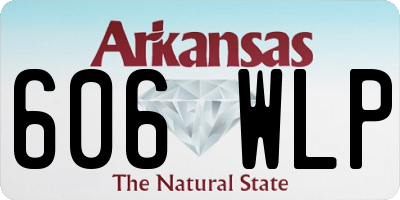 AR license plate 606WLP