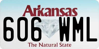 AR license plate 606WML