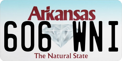 AR license plate 606WNI