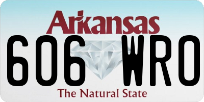 AR license plate 606WRO