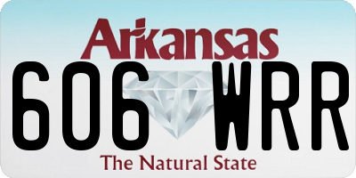 AR license plate 606WRR