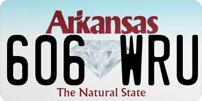 AR license plate 606WRU