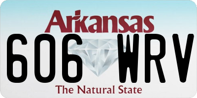 AR license plate 606WRV