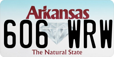 AR license plate 606WRW