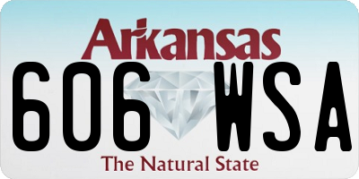 AR license plate 606WSA