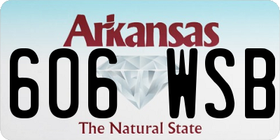 AR license plate 606WSB