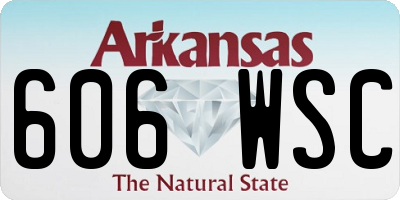 AR license plate 606WSC
