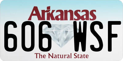 AR license plate 606WSF