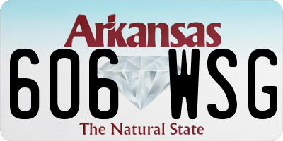AR license plate 606WSG