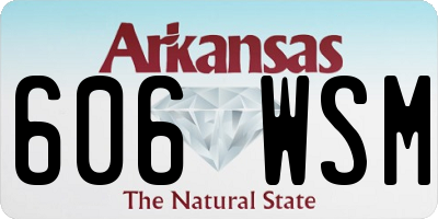 AR license plate 606WSM