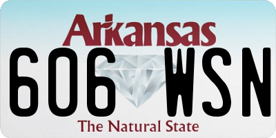 AR license plate 606WSN