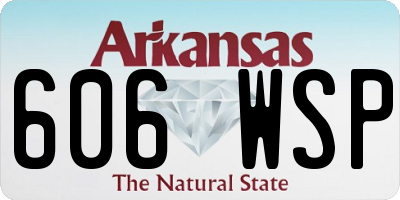 AR license plate 606WSP