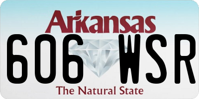 AR license plate 606WSR
