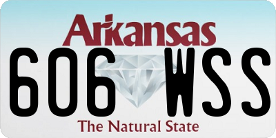 AR license plate 606WSS