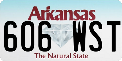 AR license plate 606WST