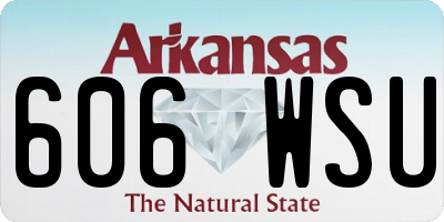 AR license plate 606WSU