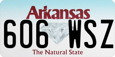 AR license plate 606WSZ