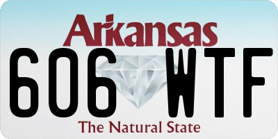 AR license plate 606WTF